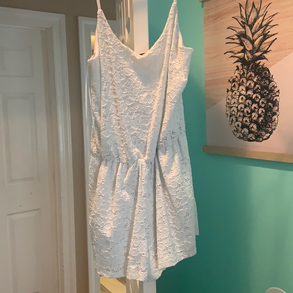 White lace romper